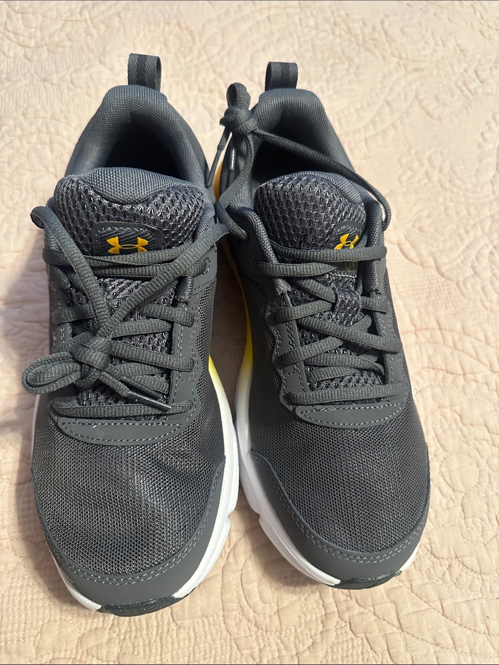 Under Armour Charcoal and Yellow Training Sneakers